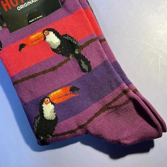 HotSox Toucan Stripe Violet Socks - Picture 3 of 7